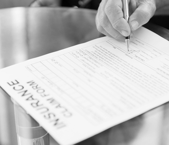 An individual using a pen to sign a document